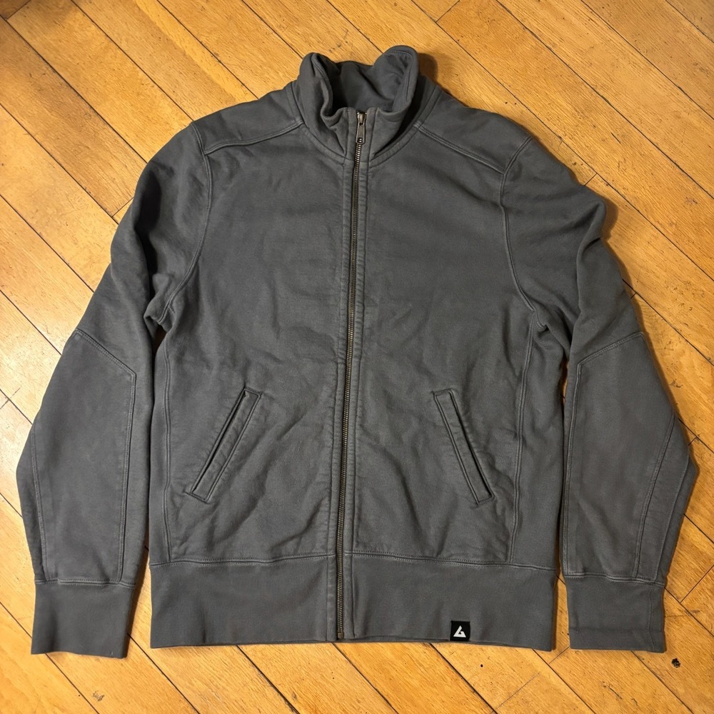 American Giant Full Zip Heavyweight Fleece Jacket Men  Medium Charcoal Cotton